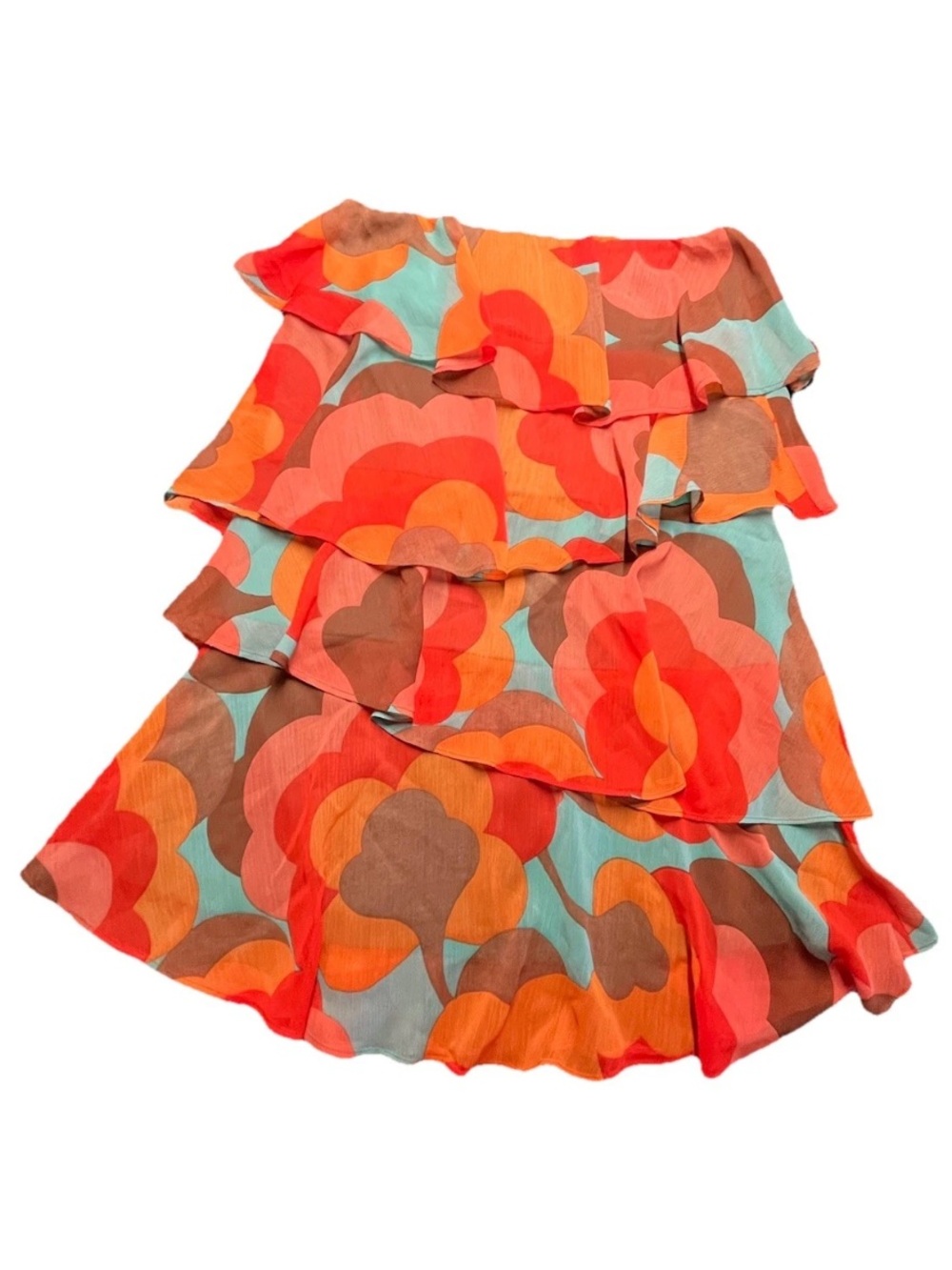 Judith March Tiered Strapless Minidress, M